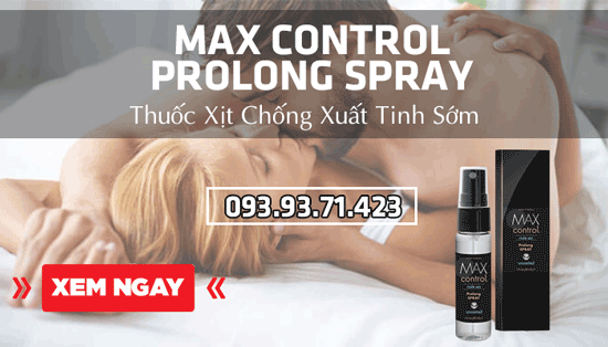 thuốc xịt chống xuất tinh sớm Max Control Prolong Spray